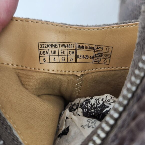 Vionic NWOB Anne Bootie Size 6 Taupe Brown Leather Stacked Heel Zip Entry Boho‎ - Picture 3 of 11